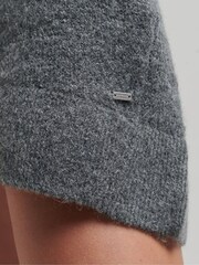 Superdry Grey Slouch V-Neck Knit Dress - Image 6 of 7