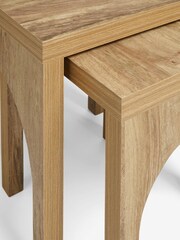 Natural Arches Mango Wood Effect Set of 2 Nest of Table - Image 2 of 6