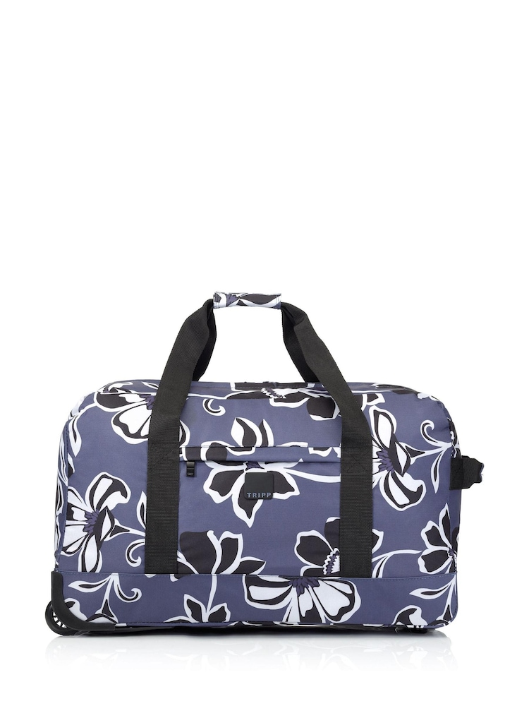 Tripp Blue/White Lily Large Wheel Duffle Bag - Image 1 of 2 Tripp Blue/White Lily Large Wheel Duffle Bag - Image 1 of 2