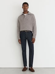 Reiss Raw Indigo Picton Cotton-Blend Slim-Fit Jeans - Image 1 of 6