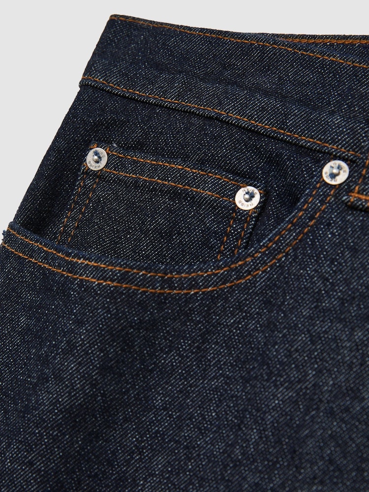 Reiss Raw Indigo Picton Cotton-Blend Slim-Fit Jeans - Image 6 of 6 Reiss Raw Indigo Picton Cotton-Blend Slim-Fit Jeans - Image 6 of 6