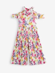 Multi Floral Print Wide Leg Jumpsuit (3-16yrs) - Image 1 of 2