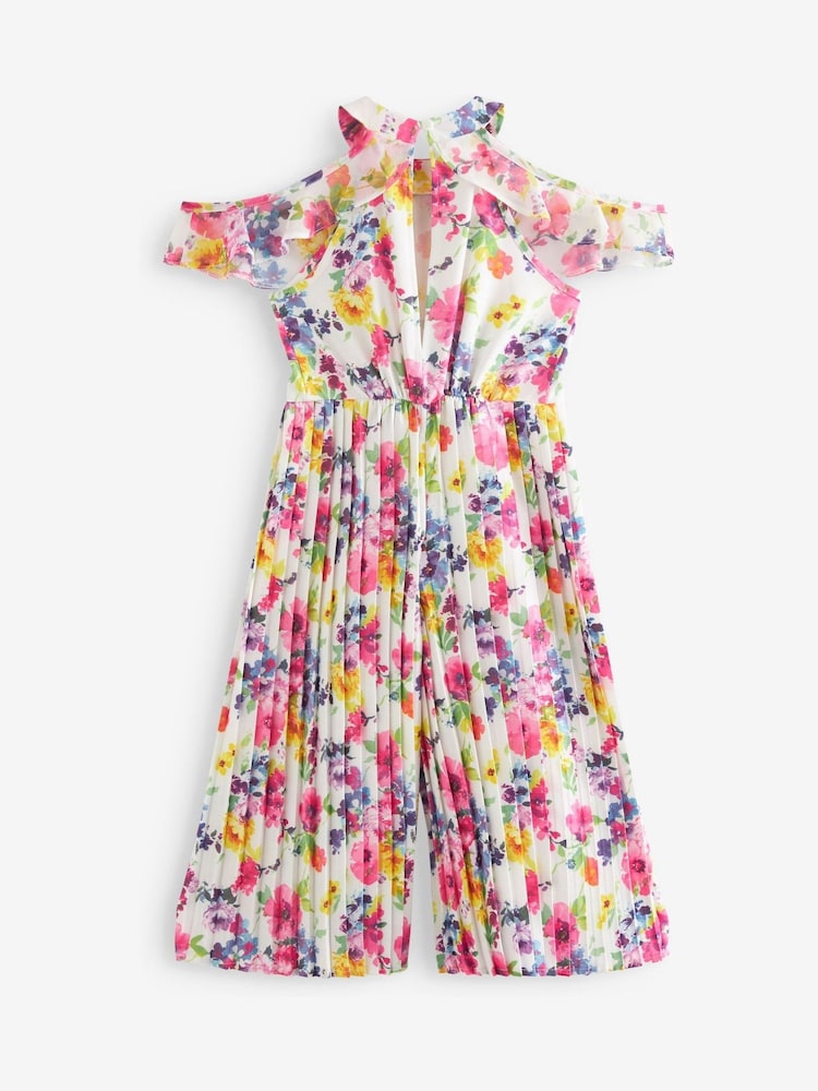 Multi Floral Print Wide Leg Jumpsuit (3-16yrs) - Image 2 of 2