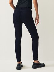 7 For All Mankind Blue Aubrey High Waisted Skinny Jeans - Image 3 of 5