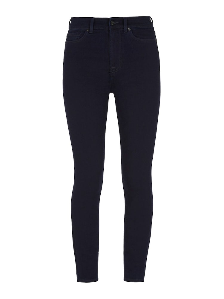 7 For All Mankind Blue Aubrey High Waisted Skinny Jeans - Image 5 of 5