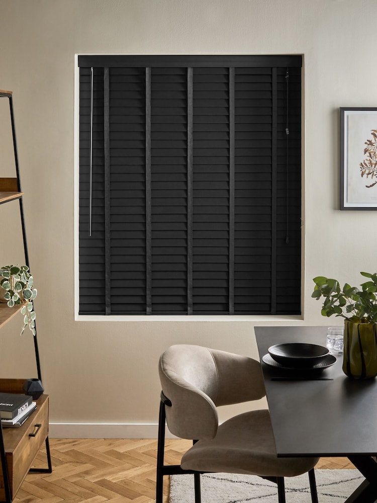 Black Charcoal Grey 50mm Slat Venetian Blinds - Image 2 of 4