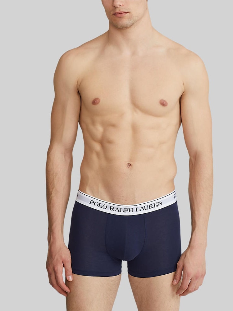 Polo Ralph Lauren Navy/White Stretch Cotton Boxers 3 Pack - Image 2 of 4 Polo Ralph Lauren Navy/White Stretch Cotton Boxers 3 Pack - Image 2 of 4