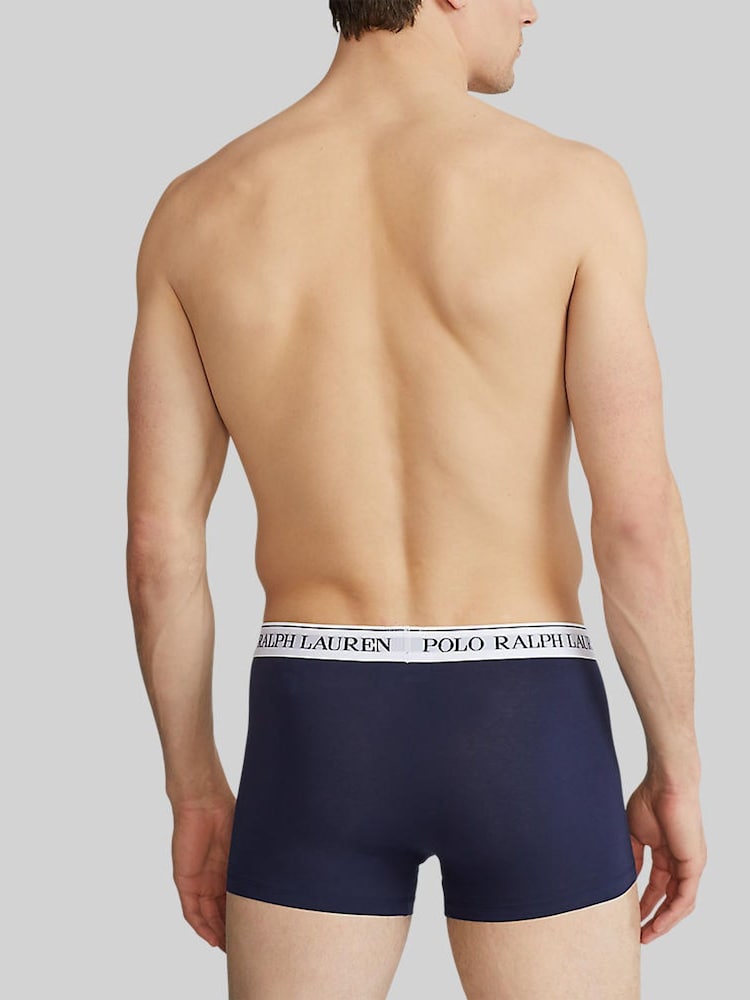 Marineblau/Weiß - Polo Ralph Lauren 3 er-Pack Boxershorts aus Stretch-Baumwolle - Bild 4 von 4