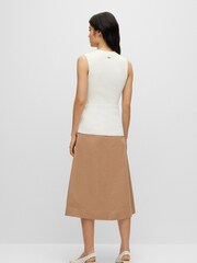 BOSS White Sleeveless Mock-Jumper - Image 2 of 5