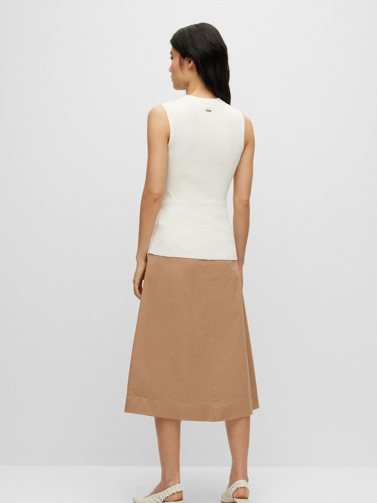 BOSS White Sleeveless Mock-Jumper - Image 2 of 5