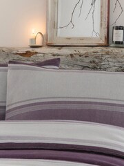 Fusion Purple Betley Brushed 100% Cotton Duvet Cover and Pillowcase Set - Image 2 of 4