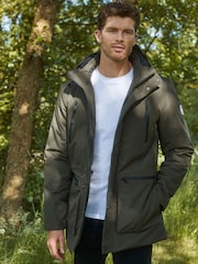 Threadbare Green Utility Hooded Jacket - Image 1 of 4