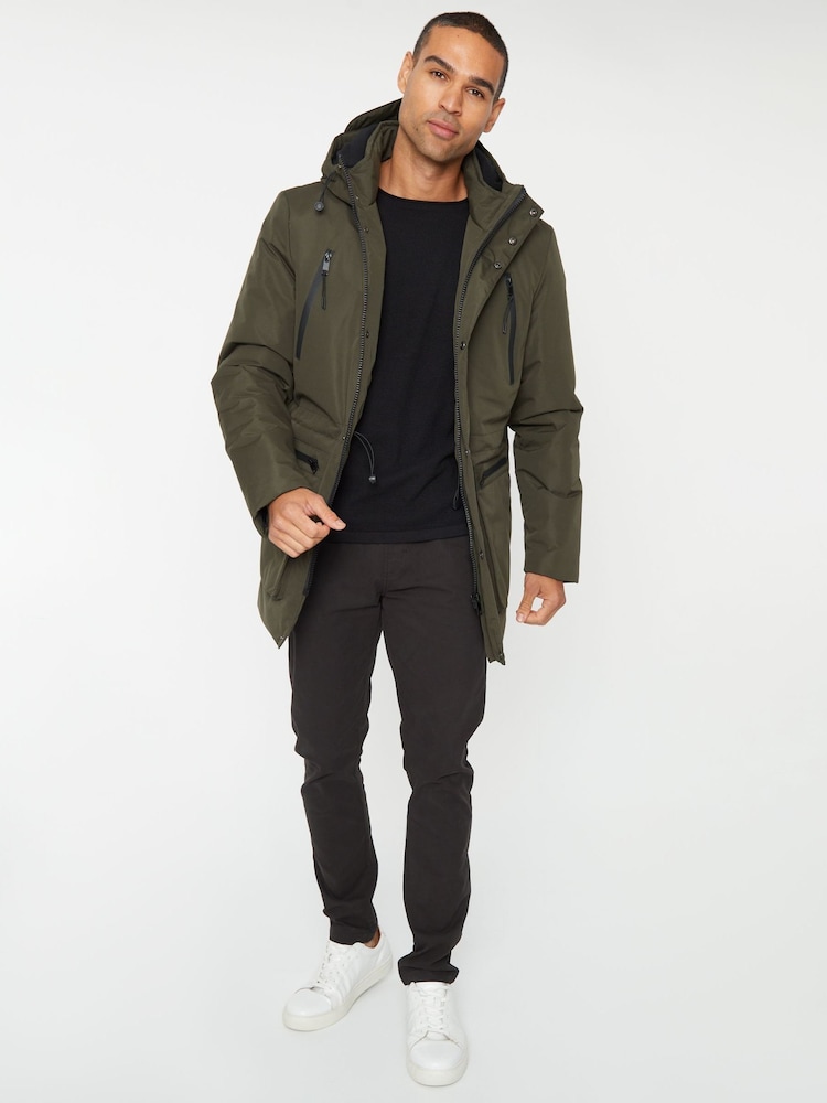 Threadbare Green Utility Hooded Jacket - Image 4 of 4