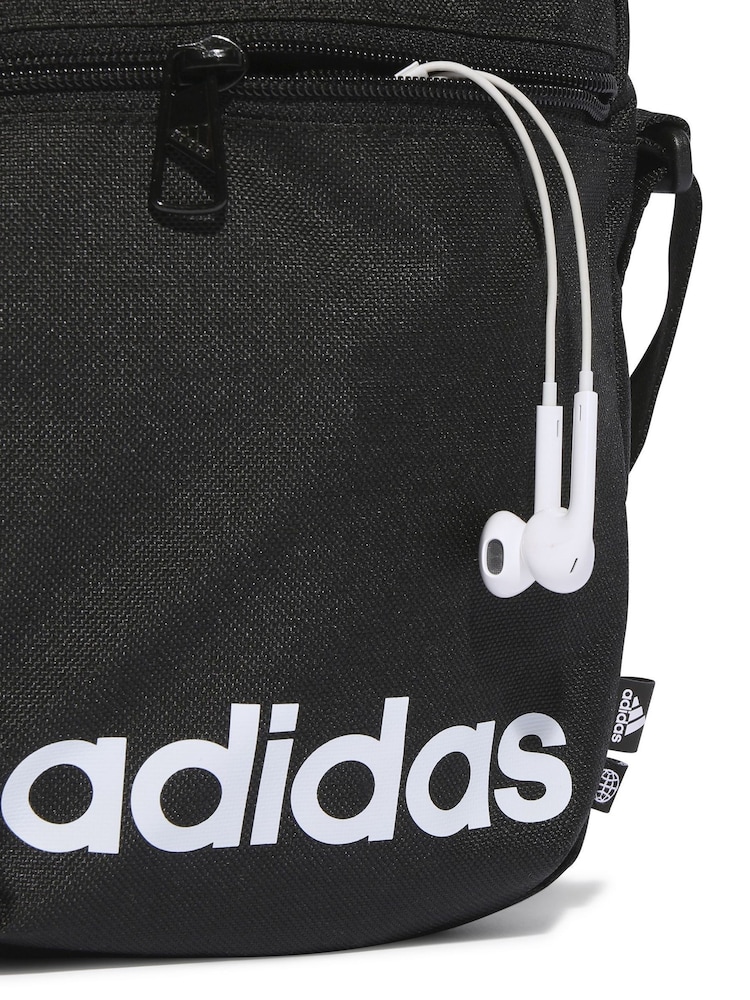 adidas Black Linear Organiser Bag - Image 6 of 7