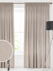 Fawn Natural Glittery Made To Measure Curtains - Image 1 of 9