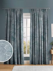Graham & Brown Sky Blue Restore Made to Measure 100% Cotton Curtains - Image 1 of 8