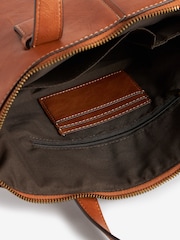Hellbraun - Shopper-Tasche mit kontrastierenden Tragegriffen - Bild 6 von 6