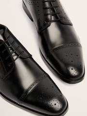 MOSS Black Brogue John Lucan Shoes - Image 3 of 4