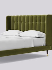 Swoon Easy Velvet Fern Green Kipling Bed - Image 6 of 7