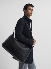 Reiss Black Carter Leather Holdall - Image 2 of 7