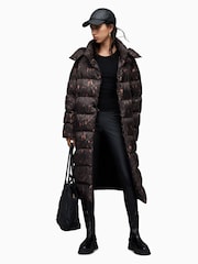 AllSaints Green Allana Leo Puffer Coat - Image 1 of 5