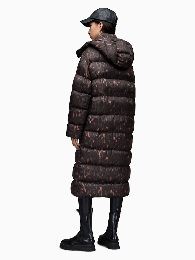 AllSaints Green Allana Leo Puffer Coat - Image 2 of 5
