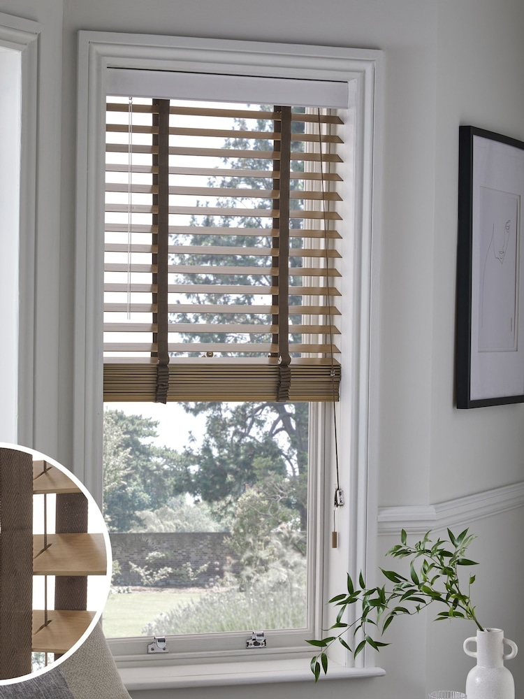 Brown 50mm Slat Venetian Blinds - Image 1 of 5