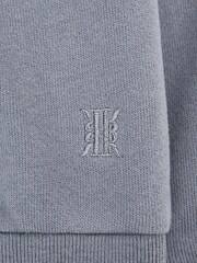 Reiss Ashley Blue Alexander Oversized Cotton Jersey Hoodie - Image 5 of 5