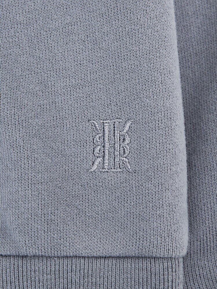Reiss Ashley Blue Alexander Oversized Cotton Jersey Hoodie - Image 5 of 5