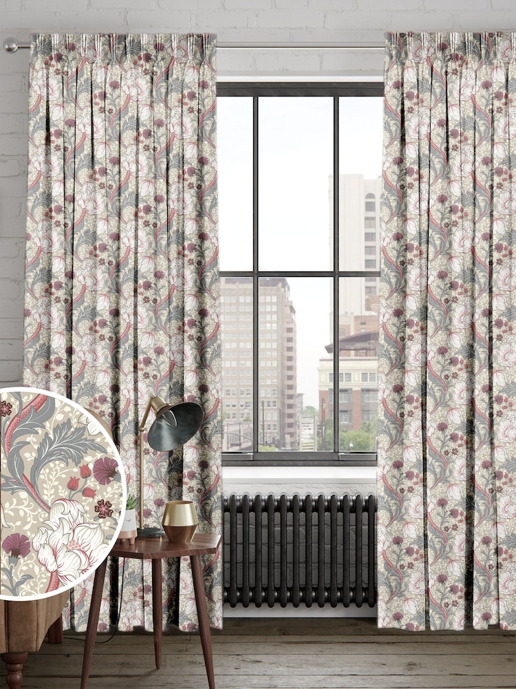 Claret Red Didsbury Made To Measure 100% Cotton Curtains - Image 1 of 9