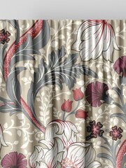 Claret Red Didsbury Made To Measure 100% Cotton Curtains - Image 6 of 9