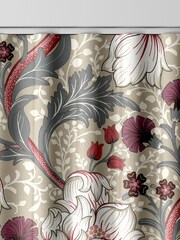Claret Red Didsbury Made To Measure 100% Cotton Curtains - Image 8 of 9