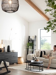 Black Bronx Nest of 2, Round Coffee Table - Image 5 of 8