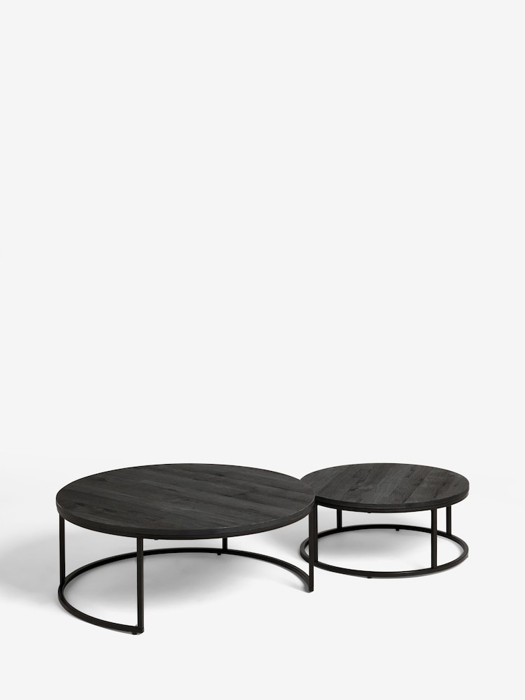 Black Bronx Nest of 2, Round Coffee Table - Image 8 of 8