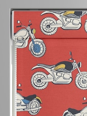 Cath Kidston Red Kids Motorbikes Made To Measure Roman 100% Cotton Blind - Image 3 of 6