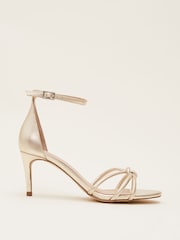 Phase Eight Metallic Barely-There Knotted Sandals - Image 4 of 8
