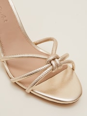 Phase Eight Metallic Barely-There Knotted Sandals - Image 7 of 8