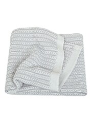 JoJo Maman Bébé Grey Woven Cotton Cellular Blanket - Image 1 of 3