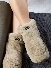 Warmies Natural Fully Heatable Luxury Slipper Boots - Image 2 of 4