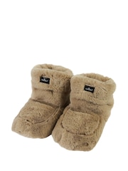 Warmies Natural Fully Heatable Luxury Slipper Boots - Image 3 of 4