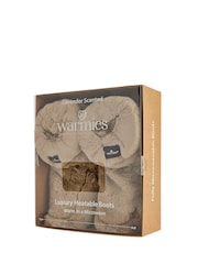 Warmies Natural Fully Heatable Luxury Slipper Boots - Image 4 of 4