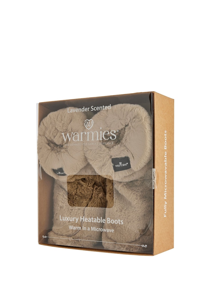 Warmies Natural Fully Heatable Luxury Slipper Boots - Image 4 of 4