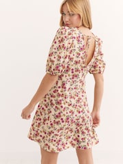 Nobody's Child Cream Violet Mini Dress - Image 3 of 5