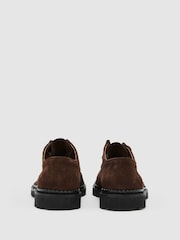 Reiss Brown Hatton Suede Lace-Up Moccasin Shoes - Image 3 of 4