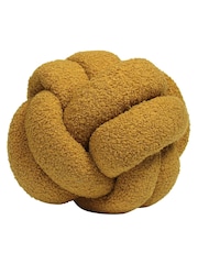 furn. Yellow Boucle Knot Cushion - Image 3 of 4