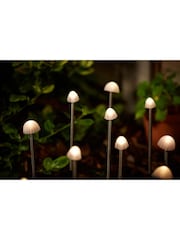 SolarCentre Set of 12 Silver Elan Solar Mushroom Outdoor Lights - Image 1 of 2