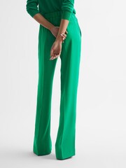 Reiss Green Saffie Petite Wide Leg Split Trousers - Image 5 of 7