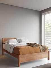 Get Laid Beds Oak Oxford Square Leg Solid Wood Bed - Image 1 of 3
