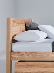 Get Laid Beds Oak Oxford Square Leg Solid Wood Bed - Image 2 of 3