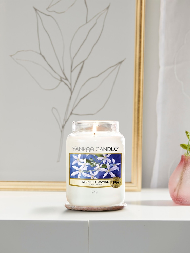 Yankee Candle White Large Jar Midnight Jasmine Candle - Image 1 of 2